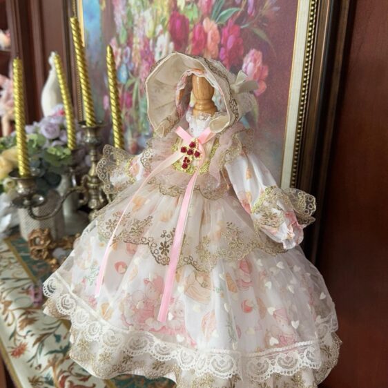 Lolita BJD Flower Fairy Dress with Lace & Headwear – Fits 1/3, 1/4, 1/6 Blythe Dolls - Image 8