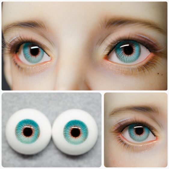 Turquoise BJD Doll Eyes – Realistic Handmade Eyes for 1/3 1/4 1/6 Dolls - Image 4