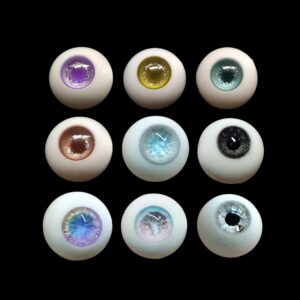 Realistic BJD Doll Eyes – Small Iris Orange Safety Eyes