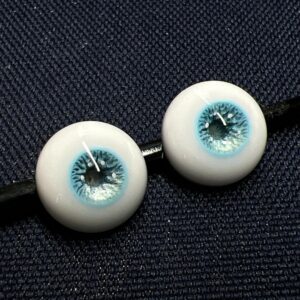 Custom Resin BJD Doll Eyes with Blue Iris – Hand-Painted Options